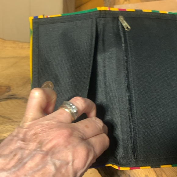 KENTE WEST AFRICA GHANA WALLET CLUTCH BILLFOLD TRIFOLD PASSPORT HOLDER - Picture 2 of 9